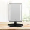 Luminária de Mesa com Espelho de Maquiagem LED de Mesa, Rotação de 360 Graus, Dimerização Contínua por Toque, Espelho de Retoque de Beleza