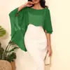 Chal de Gasa 100D Transfronterizo Europeo y Americano Amazon Chal Ligero para Mujer Simple Hueco Agujero Redondo Chal Ajuste Holgado