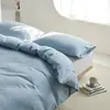 Funda de edredón de color liso, clase A, algodón puro, con patrón grande de ganso, pieza única, 100% algodón puro, adecuada para dormir sin ropa, individual/doble, dormitorio estudiantil, verano