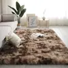 Alfombra Transfronteriza para Sala de Estar, Alfombrilla Gruesa de Felpa Negra de Lujo Nórdico para Mesita de Noche de Dormitorio, Alfombrilla de Piso Completa para Mesa de Café al por Mayor