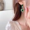 Pendientes de tesoro coloridos de alta calidad, ligeros, de lujo, para industria pesada, de nicho, de temperamento dulce, accesorios para vestidos de banquete, pendientes en forma de corazón