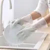 Luvas de Lavar Gradiente Domésticas de Borracha Impermeáveis Luvas Domésticas Limpeza de Cozinha Mãos Sujas Luvas Duráveis Antiderrapantes