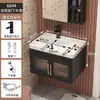 Gabinete de Baño de Vidrio con Puerta, Aluminio Montado en Pared, Ahorrador de Espacio para Apartamentos Pequeños, Borde Estrecho, Gabinete para Lavabo de Balcón de Baño, Gabinete con Espejo de Tocador