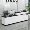 Balcão de Caixa de Loja de Roupas, Balcão de Recepção, Balcão de Bar de Empresa Simples Moderno, Balcão de Mesa Integrado de Escritório para Salão de Beleza