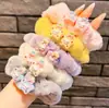 2026 Versão Coreana Scrunchie de Pelúcia Fofo Desenho Animado Outono e Inverno Elástico de Cabelo Acessório de Cabelo Diário Doce