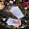 Baralho de Tarot Dourado Waite Carta de Tarot Tarot Impressão Colorida Carta de Tarot PVC Impermeável Jogo de Mesa de Tarot Toalha de Mesa