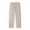 Calças compridas retas casuais oversized para primavera e outono para homens, calças de perna larga lisas versáteis de alta qualidade na moda estilo americano