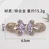 Presilha Pequena de Mola Coreana para Cabelo com Laço de Strass, Piranha de Alta Qualidade e Exquisite para Penteados Updo na Parte de Trás da Cabeça