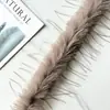 Tiras Procesadas Personalizadas de Plumas de Pavo Artificial, Adorno de Plumón Colorido, Accesorios de Ropa Engrosados y Ensanchados, Tiras de Flecos para Sombreros