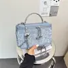 Bolsa Caixa Cravejada de Diamantes Modelo Novo 2026 Transfronteiriça, Bolsa Quadrada Pequena Transversal Elegante e da Moda, Bolsa de Ombro da Moda Estilo Chanel