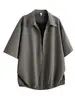 Camisa a rayas azules de manga corta para hombre, nuevo estilo verano 2026, falso dos piezas, camisa casual de moda para pareja
