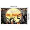 Nuevo Halloween transfronterizo suministros de decoración ambiente de fiesta escena accesorios para fotos bandera fondo banner de Halloween