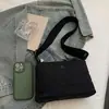 Bolso Cruzado de Hombro Único Estilo Casual para Viajes Diarios, Bolso Cuadrado Pequeño de Color Sólido Oficina Versión Coreana, Elegante Modelo Nuevo con un Toque de Brillo