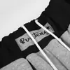 Pantalones de Chándal con Bordado de Parche de Pentagrama y Dobladillo Curvo para Hombre, Diseño de Moda Urbana, Pantalones Anchos de Pierna Ancha de Corte Amplio, Bloques de Color