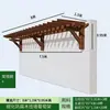 Treliça de Uva de Braço Único para Exterior Pátio Madeira Carbonizada Madeira Anticorrosiva Suporte de Parede para Plantas Trepadeiras Varanda Jardim Suporte de Flores para Exterior Fixo