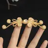 Hebilla de Disco Estilo Chino con Acabado Satinado Retro, Adornada con Perlas de Jade y Hebilla de Mariposa, Adecuada para Decoración de Hanfu y Qipao, Fácil de Coser Sin Tejer