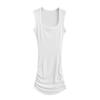 Primavera Nuevo Europeo y Americano Dulce Picante Cuello Trapezoidal Plisado Vestido Chaleco S17138