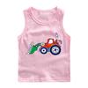Chaleco para niño verano nuevo camiseta sin mangas para niño algodón ligero transpirable patrón de excavadora ropa de moda para niños