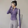 Top de manga larga de secado rápido para fitness, chaqueta de punto con cremallera para yoga y running, ropa deportiva elástica y cómoda para entrenamiento diario