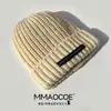 Sombrero para Mujer con Circunferencia de Cabeza Grande, Hace que la Cara Parezca Más Pequeña, Estilo Coreano de Otoño e Invierno, Gorro de Punto Versátil y de Moda, Holgado y Cálido