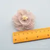 Malha de tecido coreano com flor central acessórios de cabelo feitos à mão material para cocar acessórios de vestuário acessórios DIY atacado