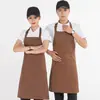 Supermercado Restaurante Meseros Hombres y Mujeres Ropa de Trabajo Publicitaria Delantal Impermeable Logo Impreso Bordado Olla Caliente Delantal de Hombro Colgante Impreso