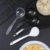 Colher descartável grande e grossa para sopa, colher de plástico para mingau para viagem, embalagem independente, panela quente picante, colher com cabo longo