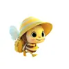Colgante de mochila de abeja nuevo y creativo transfronterizo, colgante de coche de acrílico, llavero de abeja lindo