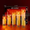 Luz de vela electrónica simulada transfronteriza con núcleo de llama acrílica, vela electrónica para accesorios de decoración del Día de San Valentín y bodas