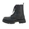 Botas Martin para Hombre con Cremallera Lateral Moda Otoño e Invierno Tendencia Botines de Piel de Vaca de Caña Media Botas de Herramientas de Suela Gruesa Zapatos de Cuero de Caña Alta