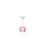 Anillo de Ombligo con Forma de Corazón Europeo y Americano Joyería para Piercings Corporales Rosa Danza del Vientre Mostrando el Ombligo Chica Atractiva Acero Inoxidable Clavo de Ombligo