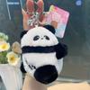 Tauro Original Dibujo Animado Flor Panda Peluche Colgante Llavero Expresión Bolsa Panda Colgante Pequeño Regalo