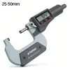 Micrómetro Digital de Pantalla Exterior Etopoo Modelo Tz de 3 Botones Micrómetro Gris Micrómetro de Tornillo Tarjeta de Medición de Diámetro Exterior