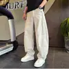 Jeans Masculino Casual Tendência Lavado Retrô Americano para Primavera e Outono, Corte Reto Solto, Versátil e Estiloso