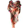 Bufanda Chal de Moda para Mujer Cuadrícula Grande Cálido de Invierno Cuadros Bufanda Grande Manta Bufanda Chal Bufanda Triangular