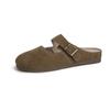 Pantuflas Baotou para Mujer 2026 Nuevo Estilo Coreano Punta Redonda Brisa Nocturna Moda Retro Zapatillas Planas Slip-On para Mujer Venta al por Mayor
