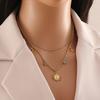 [Ice Meng] Collar de dopamina de moda con cadena de clavícula de estrella y luna, joyería transfronteriza entre Europa y Estados Unidos N1384