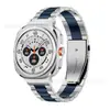Adecuado para Samsung Galaxy Watch Ultra 2 Correa de Acero de Tres Eslabones Metal Acero Inoxidable Correa para Samsung Watch Ultra 2