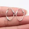 25x18mm 0,74g Multicor Acessórios para Joias DIY Anel Pingente Geométrico Irregular Oval Aberto Torcido