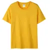 Camiseta Popular 210g de Algodão Puro, Unissex, Cor Sólida, Camiseta Base Versátil, Camiseta Cultural, Personalizável com Impressão de Logo