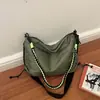 Bolso bandolera grande de cuerda tejida a cuadros finos con cordón, correa ancha plisada para el hombro, bolso de mano, bolso de hombro casual de moda callejera