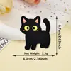 Pegatinas de Tela Bordadas de Gato Negro de Dibujos Animados Autoadhesivas Nuevas Lindas Pegatinas Decorativas de Gato Pegatinas de Reparación para Ropa y Equipaje Pegatinas de Parche
