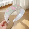 Banda para el cabello de esponja de color sólido que combina con todo para lavarse la cara, elegante banda para el cabello a presión, banda para el cabello colorida, tocado para niña de Corea del Sur