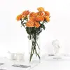 Vaso de vidro para arranjos florais hidropônicos, decoração de casa, transparente, simples, vaso de formato reto, vaso para arranjo floral, leve