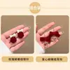 Pendientes rojos de Año Nuevo para mujer, otoño e invierno, con lazo, con clip para las orejas, nuevos pendientes de perla de Año Nuevo 2024