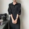 Vestido adelgazante estilo francés entallado a la cintura, vestido etéreo estilo hada, vestido largo holgado estilo diosa con cinturón