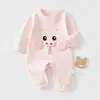 Ropa de Exterior para Bebé Unisex de Manga Larga para Primavera y Otoño, Nuevo Estilo, Pelele para Bebé, Algodón Puro, Ropa para Gatear para Recién Nacidos