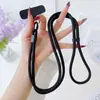 Atacado do Fabricante Novo Lanyard Simples para Celular Cor Sólida Corda Longa Tira Diagonal para Meninas Corda Anti-Perda Feminina Pendurada no Pescoço Cor