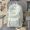 Mochila linda de niña con estrellas estampadas por todas partes, adecuada para estudiantes de secundaria y preparatoria, elegante y ligera