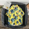 Camisa Hawaiana de Manga Corta con Estampado Floral Suelto Estilo Harajuku para Parejas Vintage Camisa Floral Estilo Hong Kong para Hombre chic